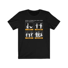Load image into Gallery viewer, Social Interaction Difficulty Levels - Unisex T-shirt