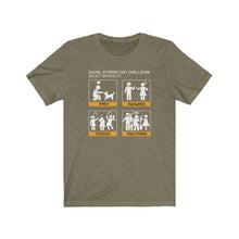 Load image into Gallery viewer, Social Interaction Difficulty Levels (female.) - Unisex Tee