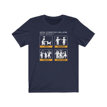 Load image into Gallery viewer, Social Interaction Difficulty Levels (female.) - Unisex Tee