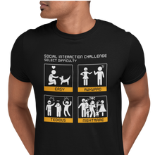Load image into Gallery viewer, Social Interaction Difficulty Levels - Unisex T-shirt