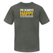 Load image into Gallery viewer, I'm Always Happy - Unisex Tee Shirt - asphalt