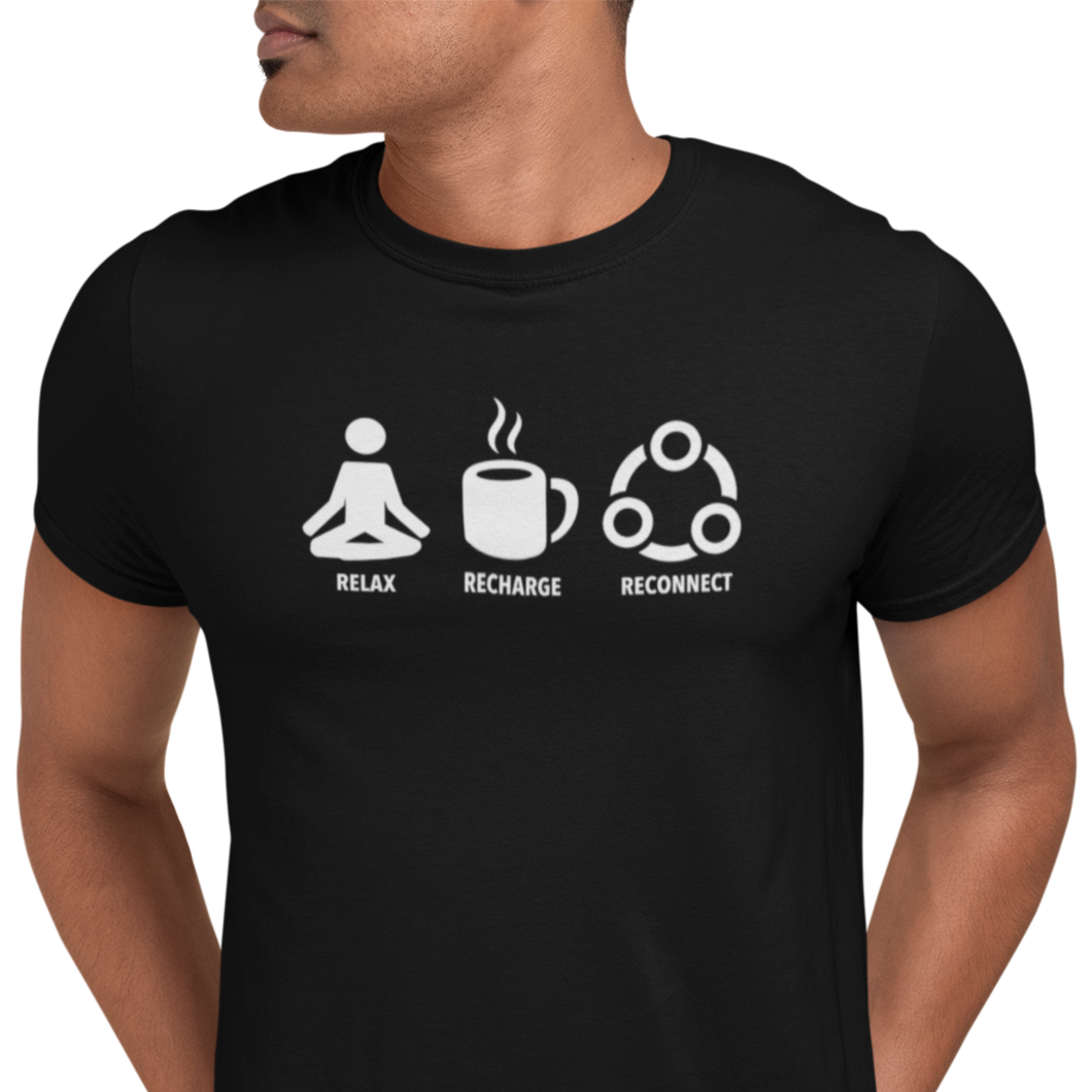 Relax Recharge Reconnect (coffee) - Unisex T-shirt