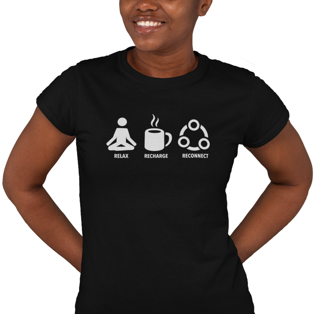 Relax Recharge Reconnect (coffee) - Women's T-shirt